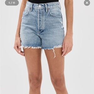 Agolde Light Blue Jean Shorts